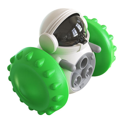 Leakage Food Feeder Tumbler Ball Balance Car Dog Toy